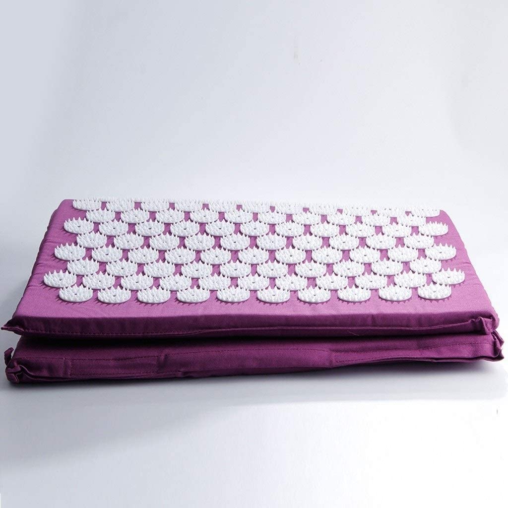 TILEZE Juego de Esterilla de acupresión y Almohada para Masaje, para aliviar la ciática, la Espalda, el Cuello, los Dolores de Cabeza y los Puntos de presión, Paquete de 3