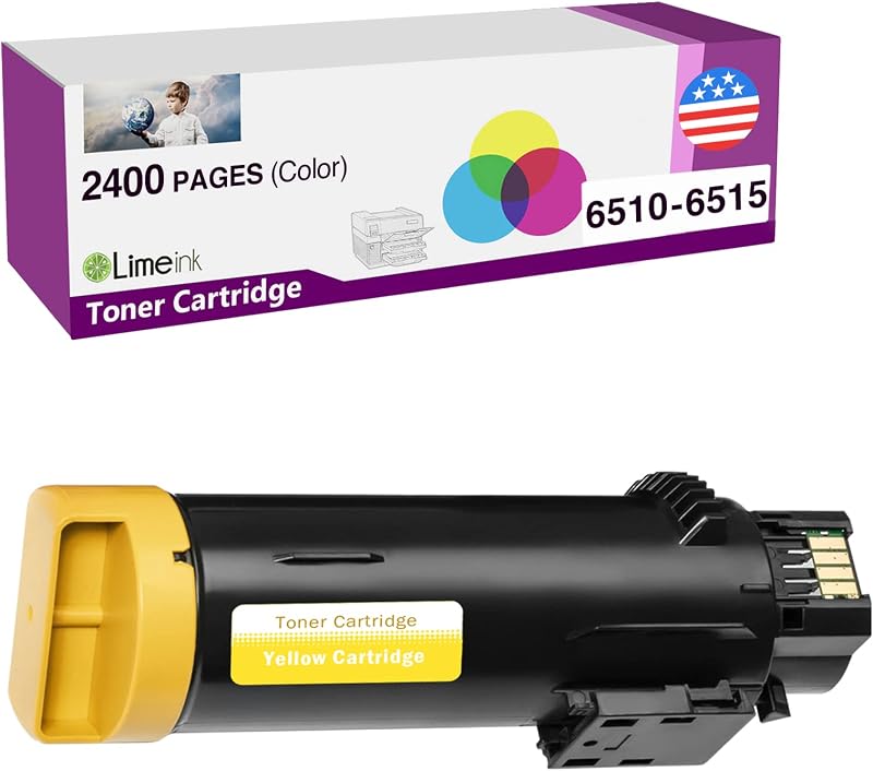 Limeink Compatible Toner Cartridge Replacement for Xerox Phaser 6510 Workcentre 6515 Printer 6515/dn 6515/dni 6510/dn dni High Yield Laser (1 Yellow)