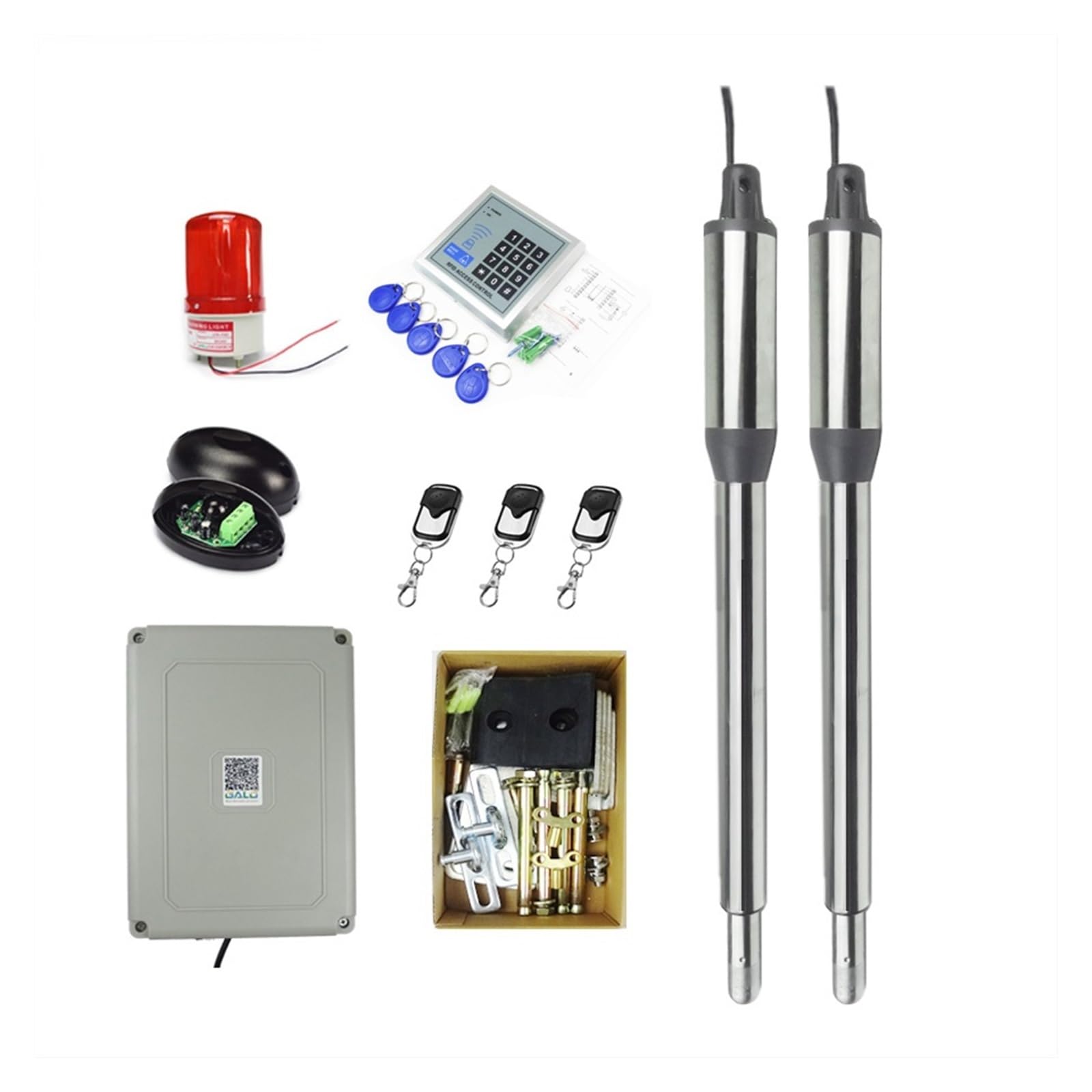 Sistema de automatización de Control de Acceso con abridor de Puerta batiente Opcional, Encendido 50M(Kit e)