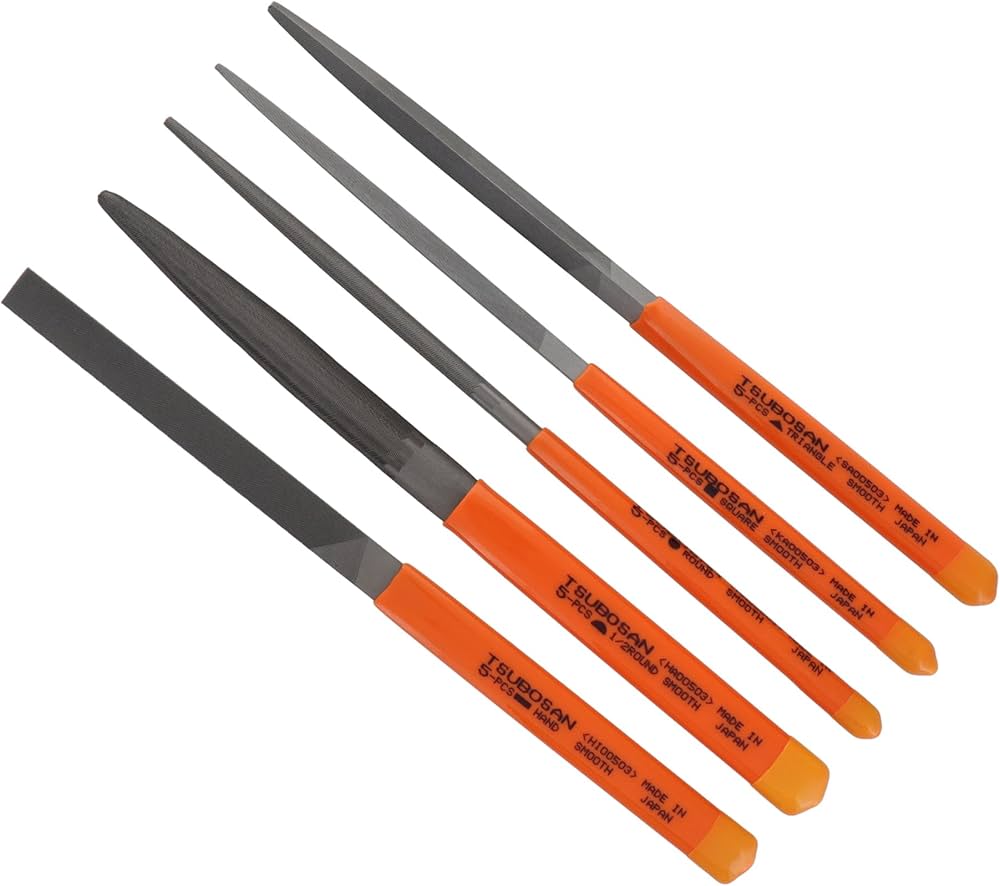 Amazon | TSUBOSAN 細工用ヤスリセット 平/半丸/丸/角/三角 細目