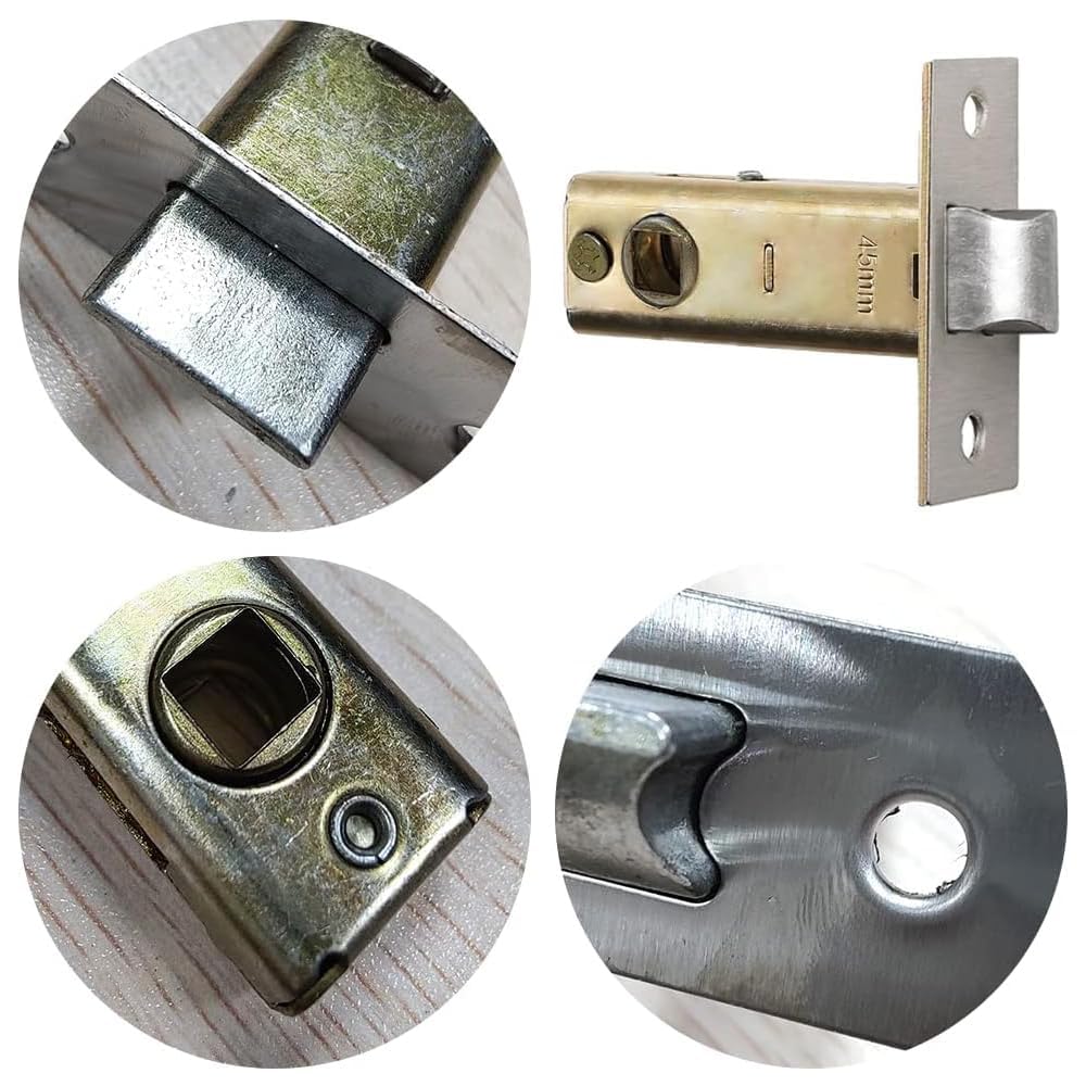 2 Pcs Mortice Latches Interior Door Catch 45mm Tubular Door Mortice for Sprung Lever Door Handles Tubular Latch Compatible with Various Door Lock Handles - Image 3