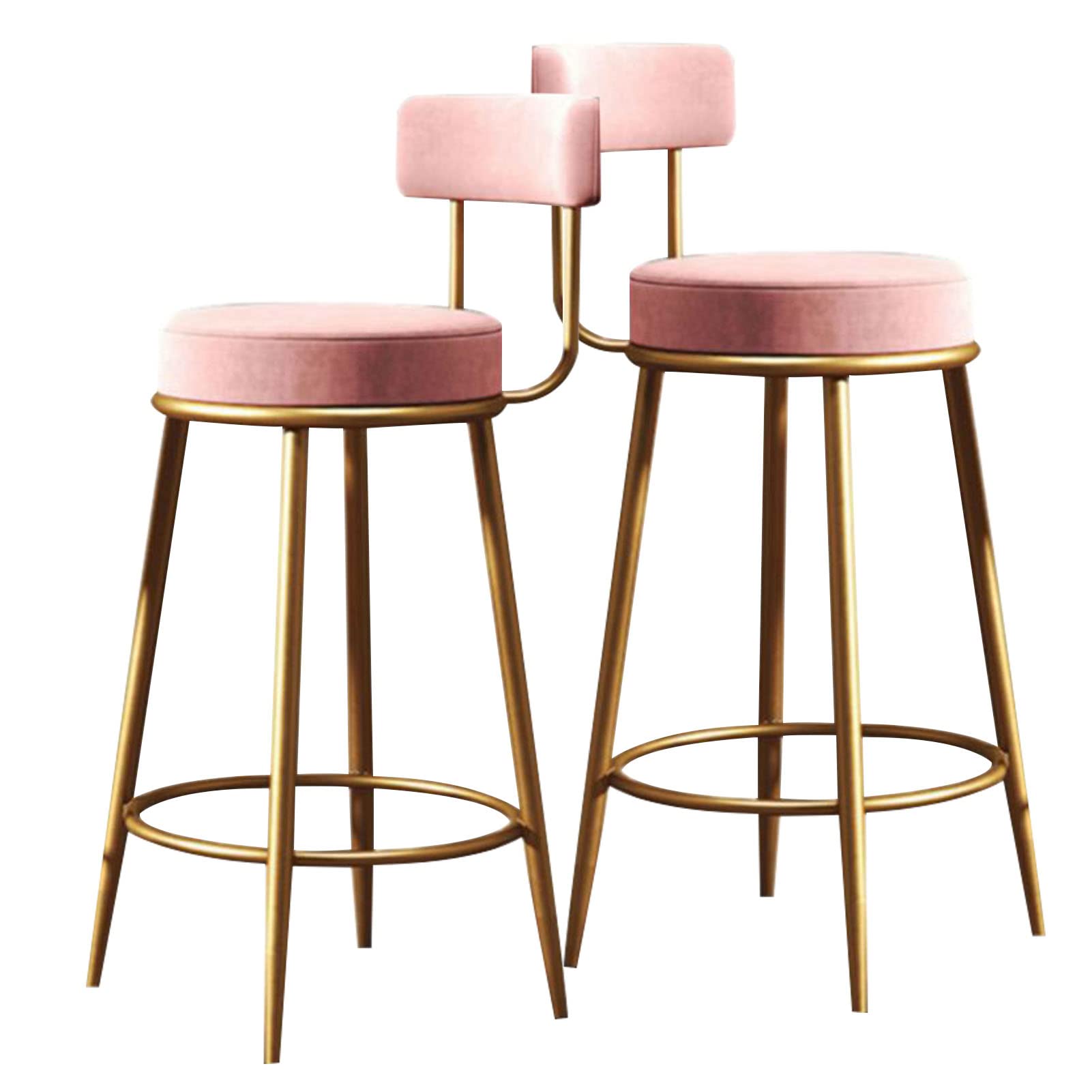 Tabourets de bar roses assise confortable éponge pour comptoir