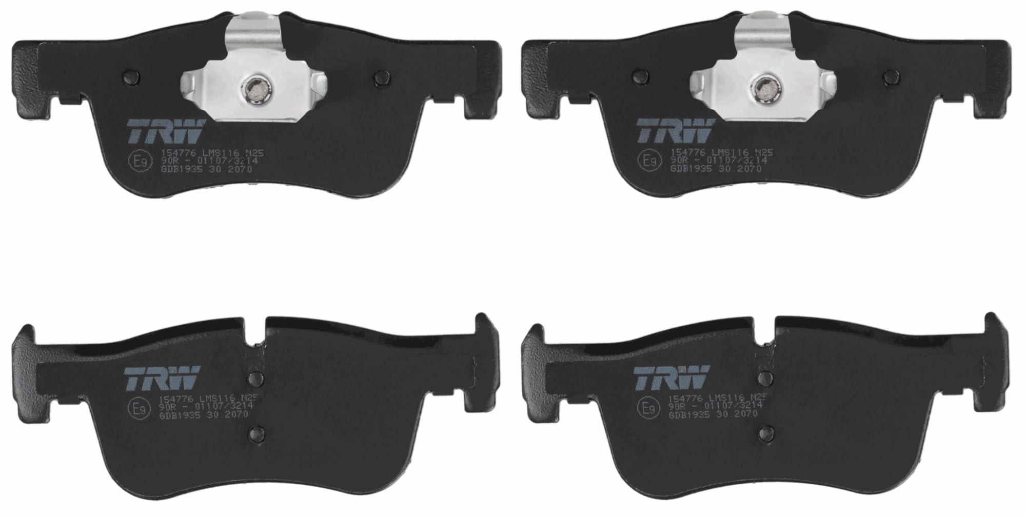 TRW GDB1935 Pastiglie Freno Set di 4 para BMW 1 (F20) 2011-2019 Assale anteriore e Altri Veicoli