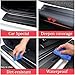 Set of 4 El Salvador Flag Carbon Fiber Car Door Sill Protectors - Decorative Entry Guard Scratch Pad Film for Auto, Truck, SUV Front/Rear Doors (El Salvador)