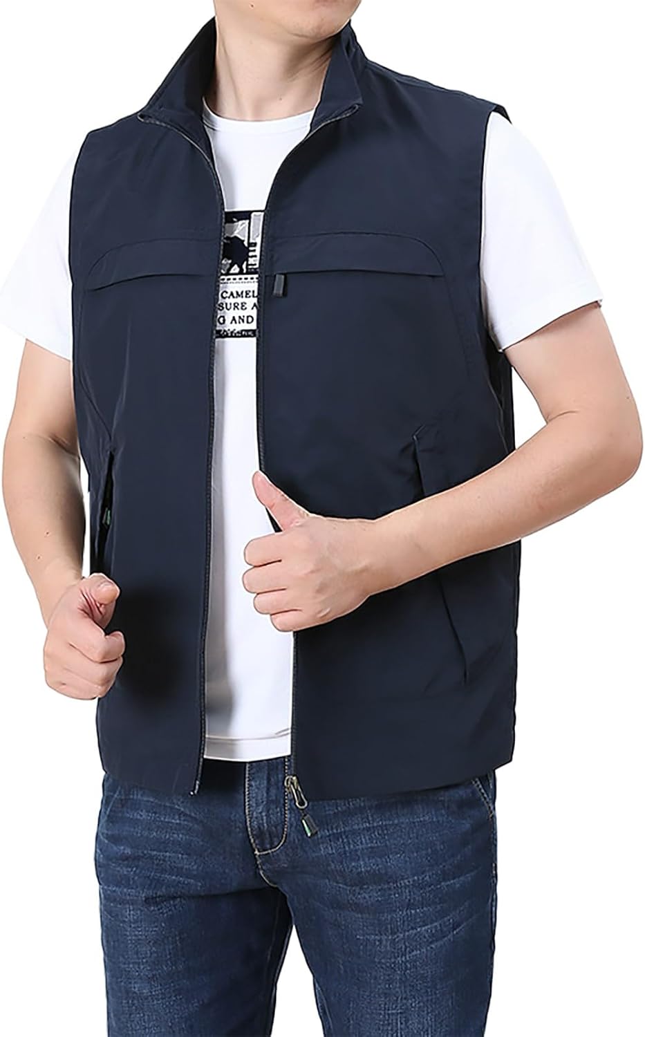 Sommerweste Herren Leicht - Multifunktions Weste Mit Vielen Taschen Für Outdoor & Angeln