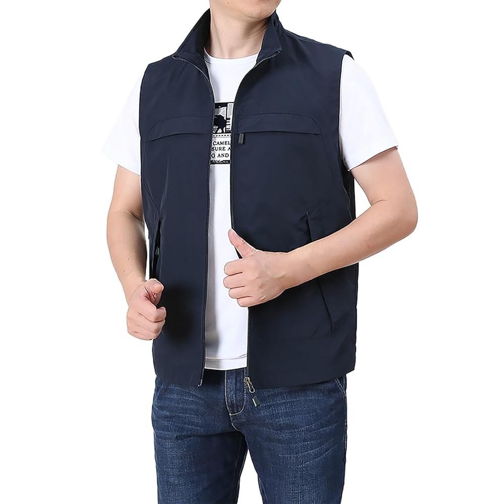 Outdoor Wanderweste Herren - Ärmellos Wasserdicht Mit Vielen Taschen