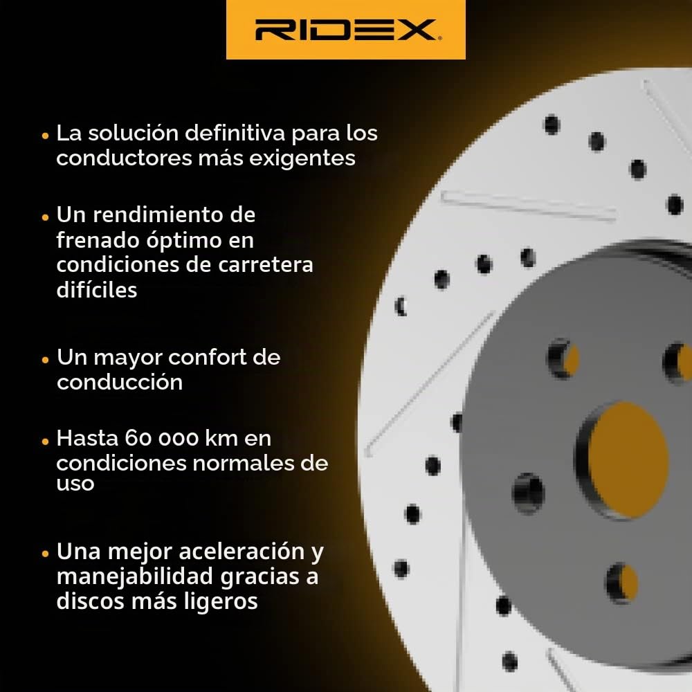 RIDEX 82B0265 2x Disco de freno Trasero sin tornillos Compatible con OPEL Insignia A Sports Tourer G09