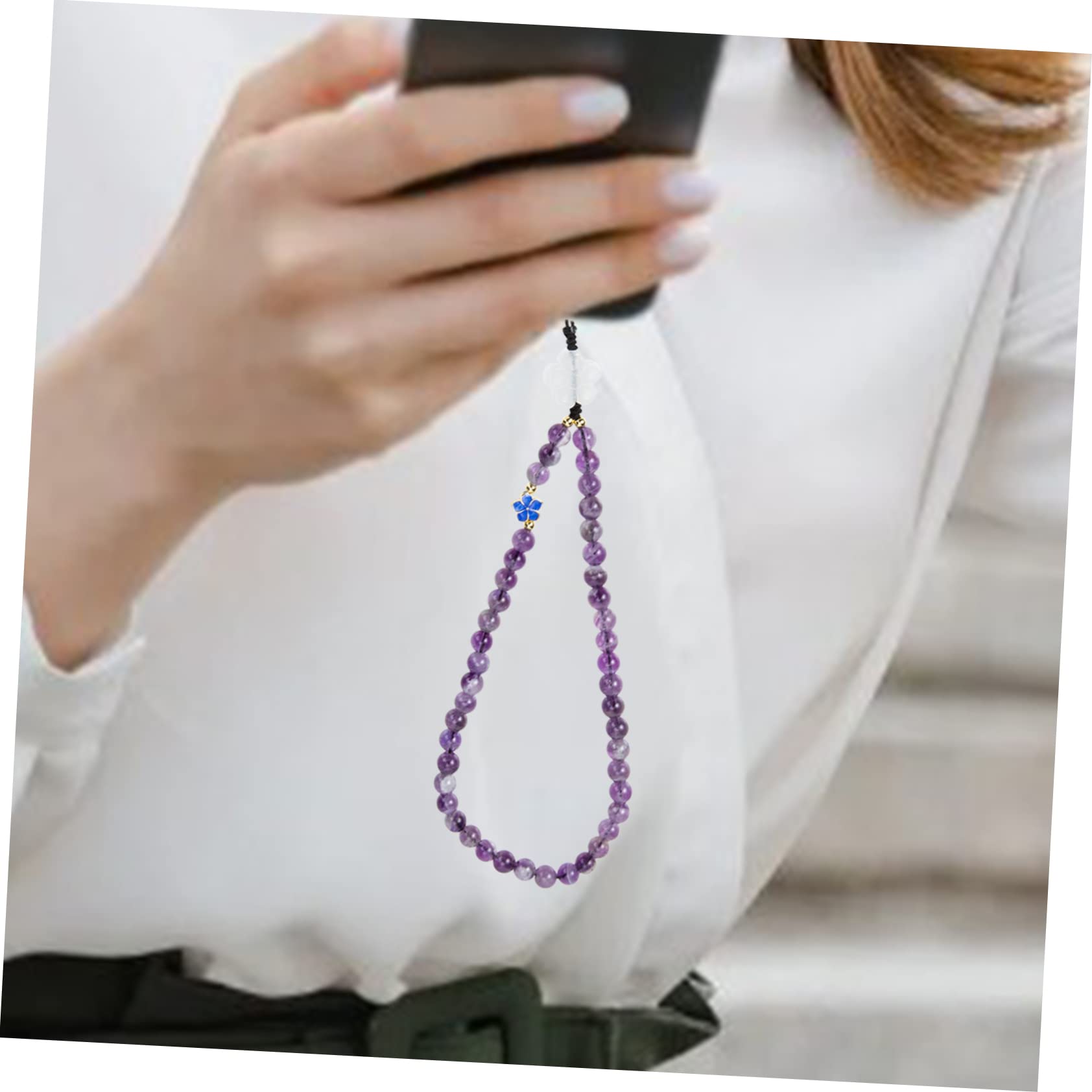 Gadpiparty Dije De Amatista Para Teléfono Móvil Dijes Lazo De Cuentas Dije Para Teléfono Cadena Retro Para Billetera Joyería De Hadas Correa Para Teléfono Accesorios Dorados Para