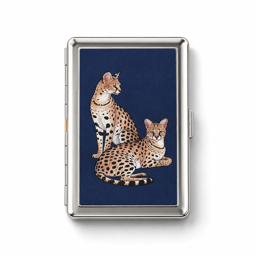 HASTHIP® Vintage Art Deco Card Holder Slim Aluminum Metal Case - Image 1