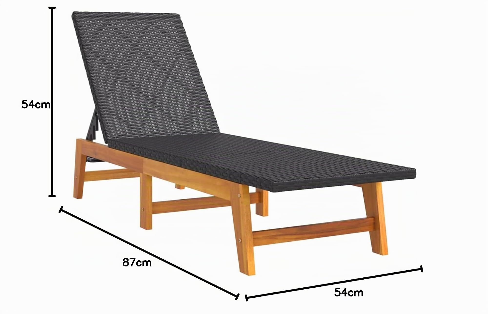 Tumbonas 2 uds ratán y Madera Maciza Acacia marrón y Negro, Tumbonas Jardin Exterior, Tumbona Piscina, Sun Lounger, Tumbonas De Jardin, Cama Jardin Exterior, Tumbona De Playa
