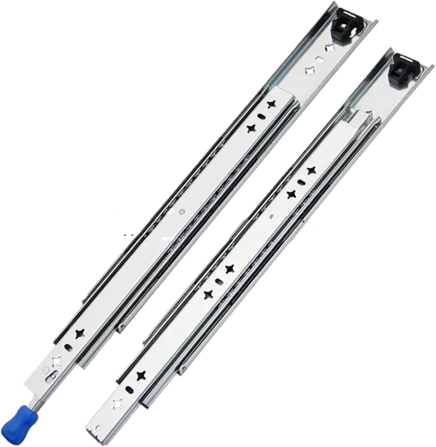 Heavy Duty Drawer Slides 10-50Inch Three Fold Full Extension Heavy Duty Slide Rail Hardware with Lock(34inch (850mm))