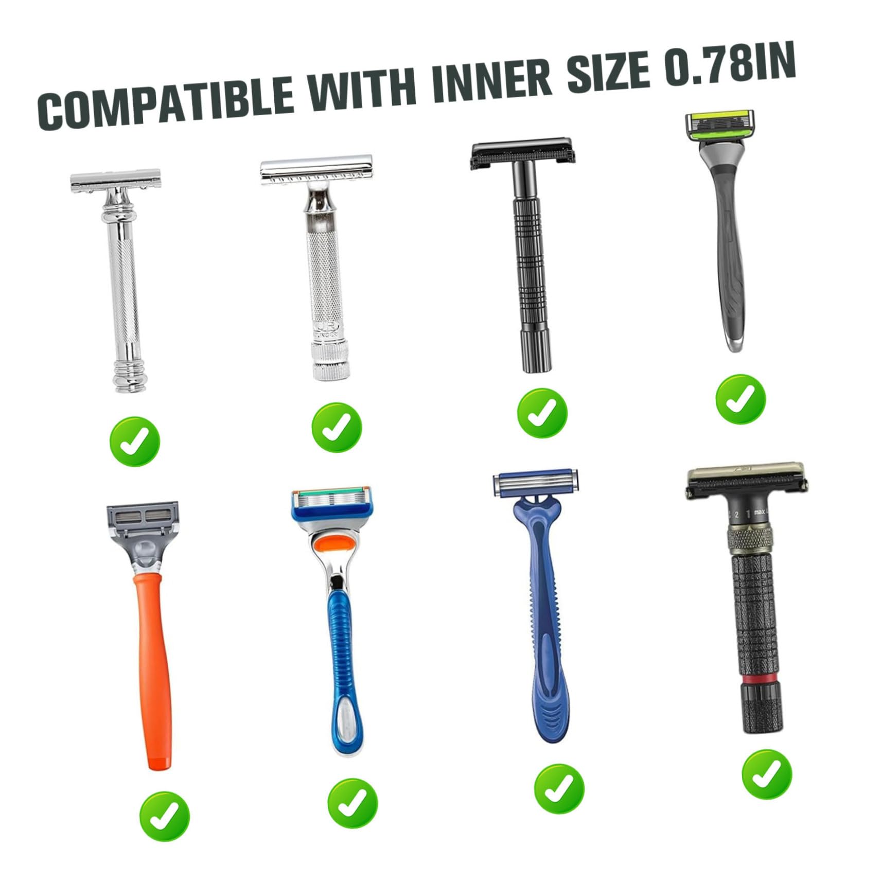 Healeved 3piezas Soporte De Afeitar Para Hombres Base Organizador De Maquinillas Estante Práctico y Para Baños y Diseño Para De