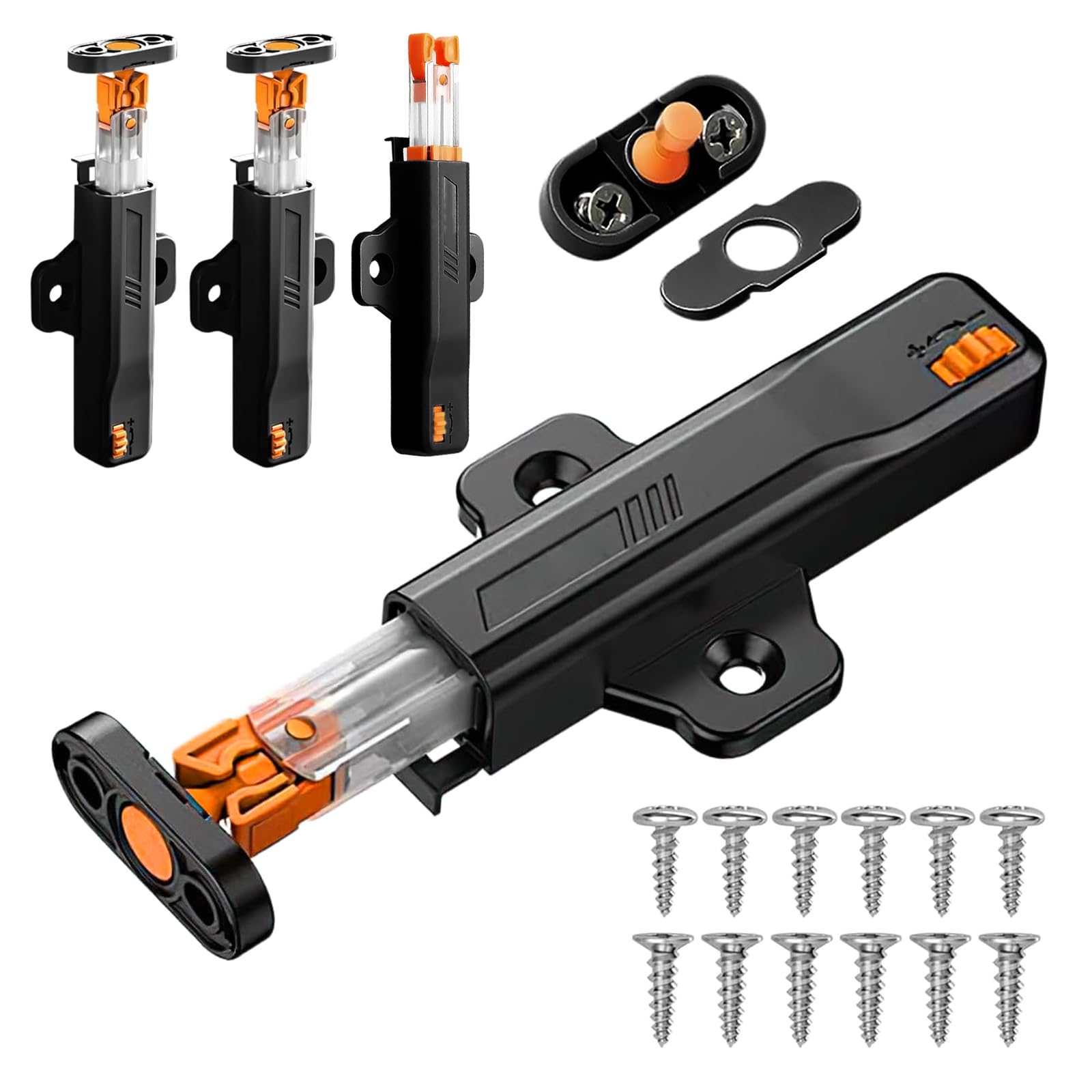 4 Push Pull per Ante - Chiusura Magnetica A Pressione - Chiusura A Pressione per Porta - Adatto A Tutte Le Porte Del Gabinetto, Facile da Installare E Durevoli