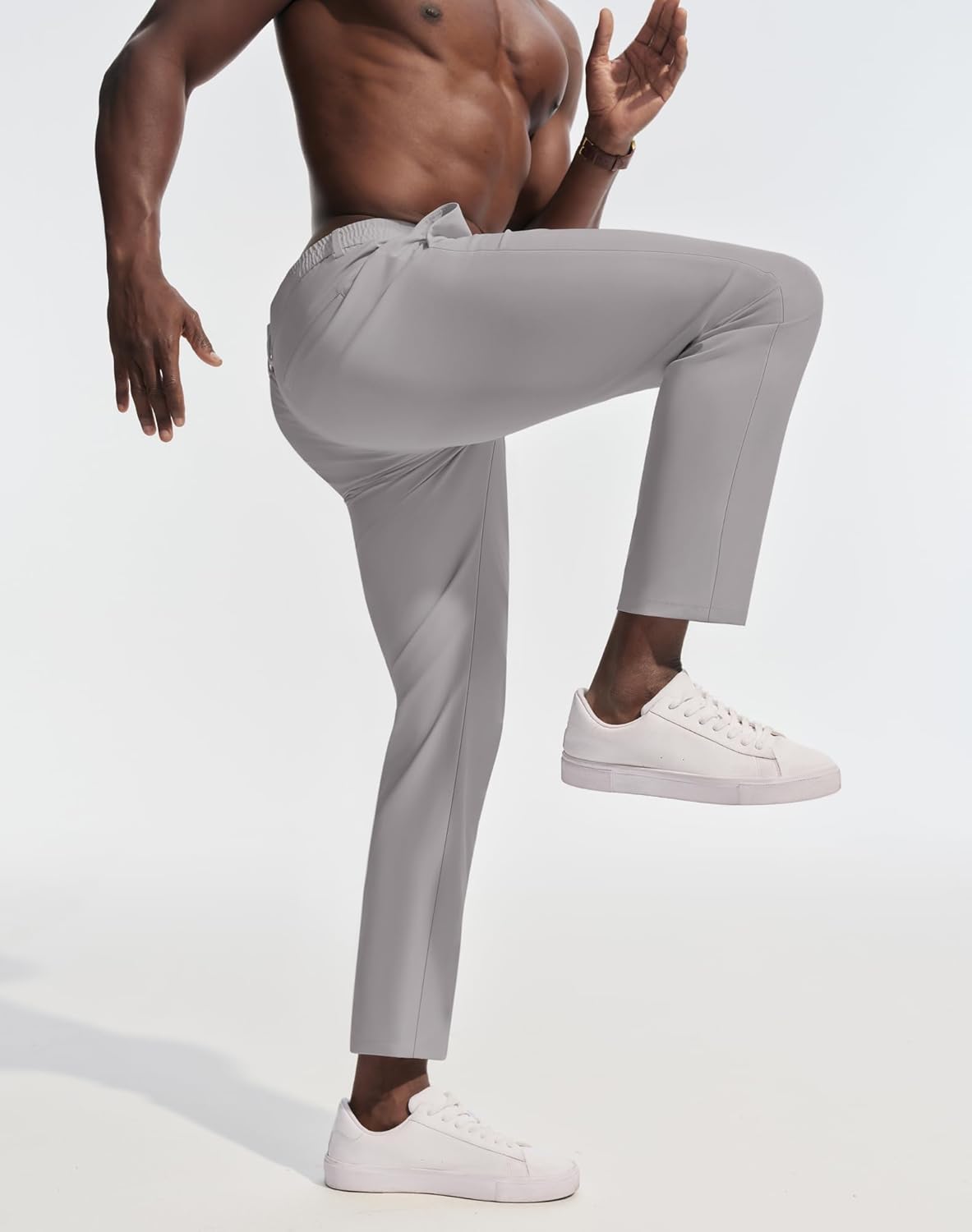 PJ PAUL JONES Men's Golf Pants Casual Stretch Slim Fit Tapered Dress Pants Lightweight Wrinkle Free Trousers - Image 7