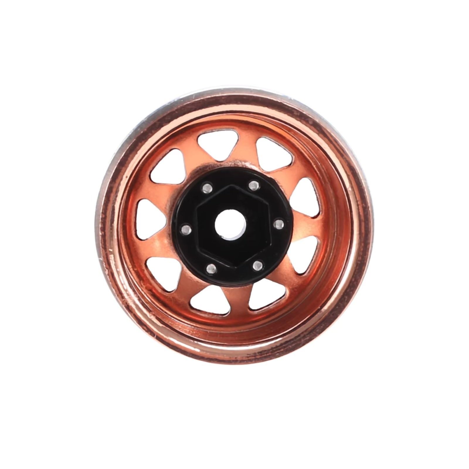 RC Beadlock Cerchi Ruota per Axial per SCX24 AX24 per TRX4M 1/18 1/24 Cerchione Beadlock da 1,0" con Mozzo in Acciaio Stampato E Piatto Profondo Parti di Ricambio per Auto Cingolate RC(White)