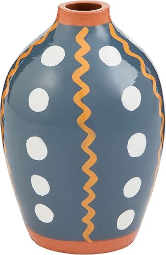 Miniatura 4 de Mud Pie Florero de lunares florales, grande, grande de 11 x 6 pulgadas de diámetro