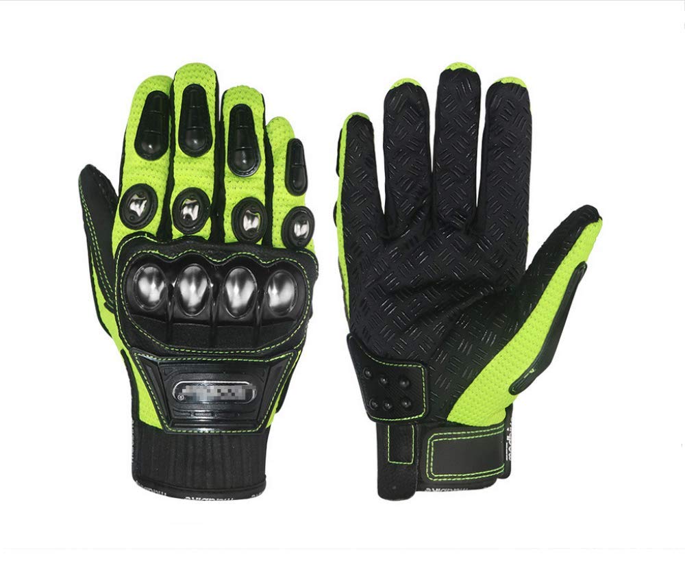 Guantes De Ciclismo,Pantalla Táctil,Nudillos Duros,Guantes De Dedos Completos,para Motociclismo Ciclismo Escalada Senderismo Caza Deportes Al Aire Libre,Green-XL