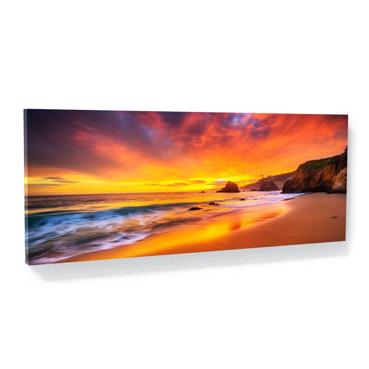 Amazon.com: Sense Canvas Sunrise Vibrant Photograph 192 Canvas Art