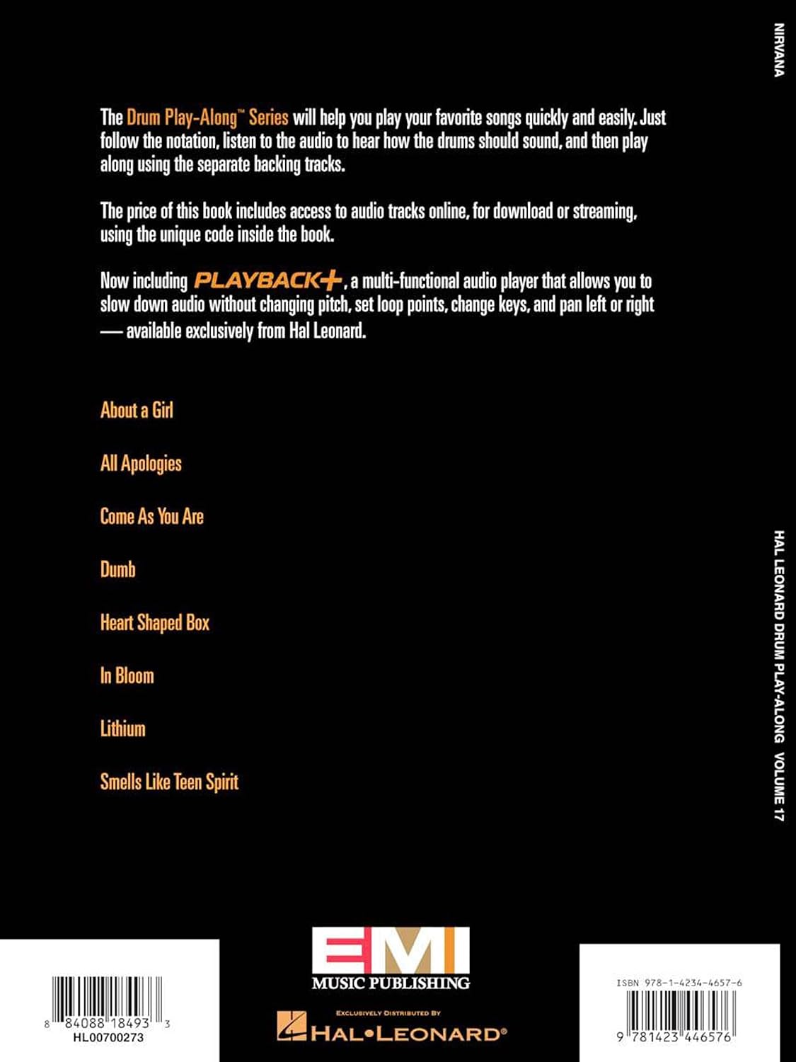 Nirvana Drum Play-Along Volume 17 | Learn to Play 8 Classic Songs | Sheet Music Book with Online Audio for Drummers | Play Along with Professional Backing Tracks