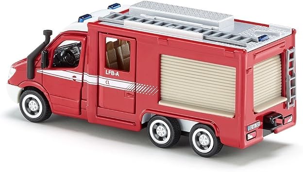 SIKU 2113, Mercedes-Benz Sprinter Fire Engine, 1:50, Metal/Plastic, Red, Functional Doors