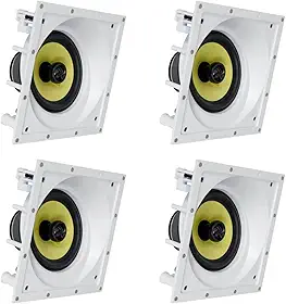 Kit 4 Caixa Acústica De Embutir Arandela Ci6sa Plus Branco