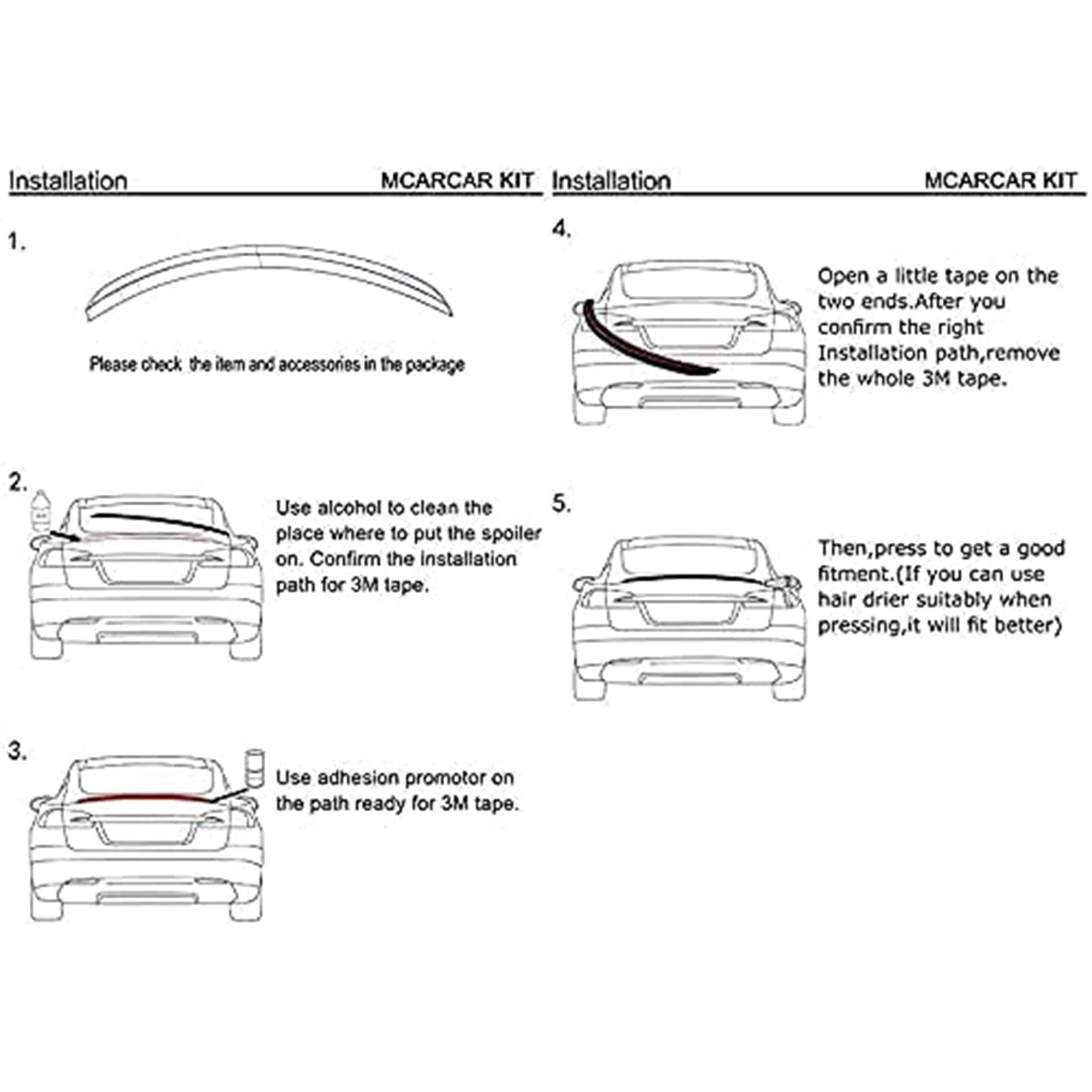 ABS Spoiler Rear Wing Spoiler For BMW 8 Series G15 & F92 (M8) 2019-2021 2-Door Coupe,Car Tuning Styling Accessories