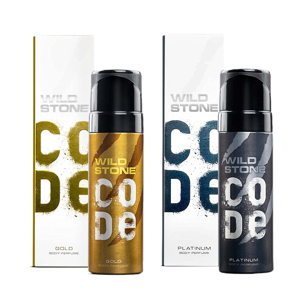 Wild Stone CODE Gold and Platinum Body Perfume for Men, Pack of 2 (150ml each)|No Gas Deodorant|Long Lasting Body Spray-image-27