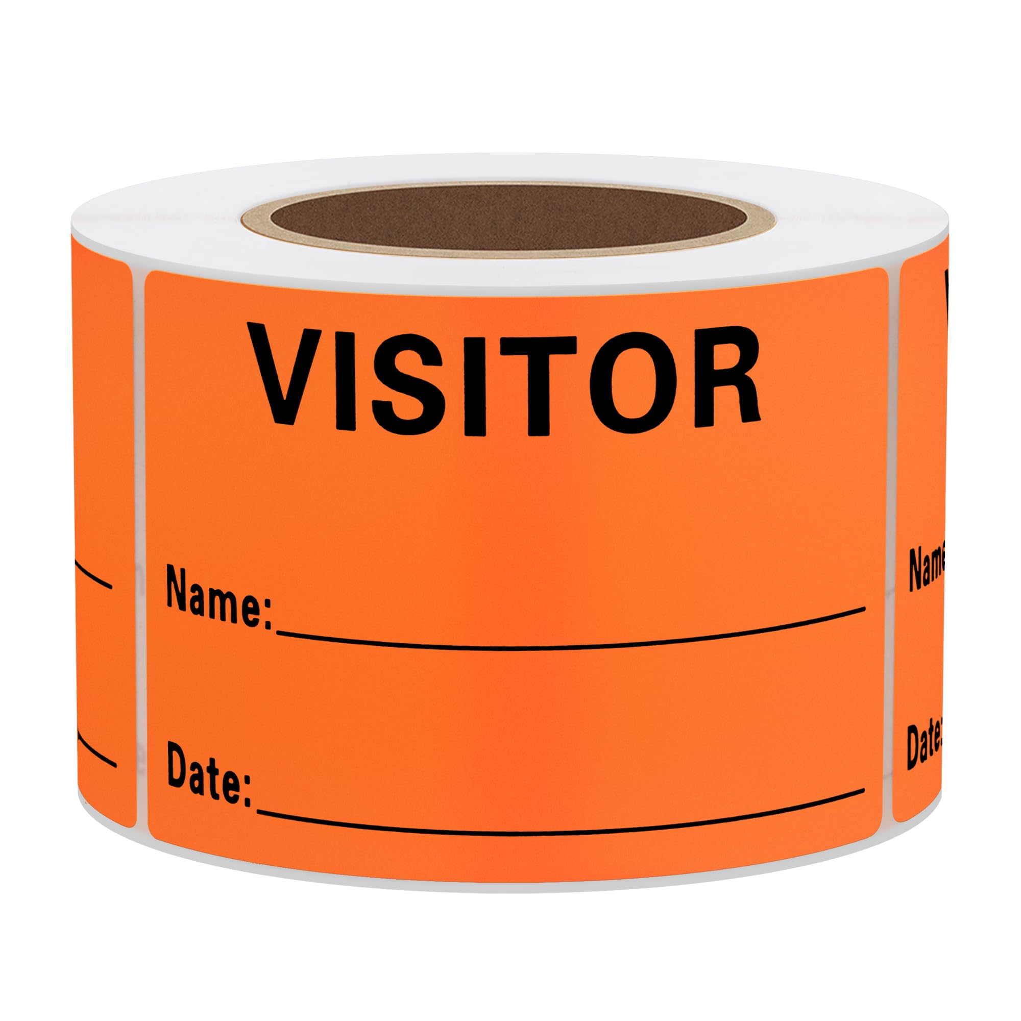 Hycodest 51x76mm Visitor Pass Name Stickers Labels Visitor Identification Labels Stickers 300 pcs (Orange) - Image 3