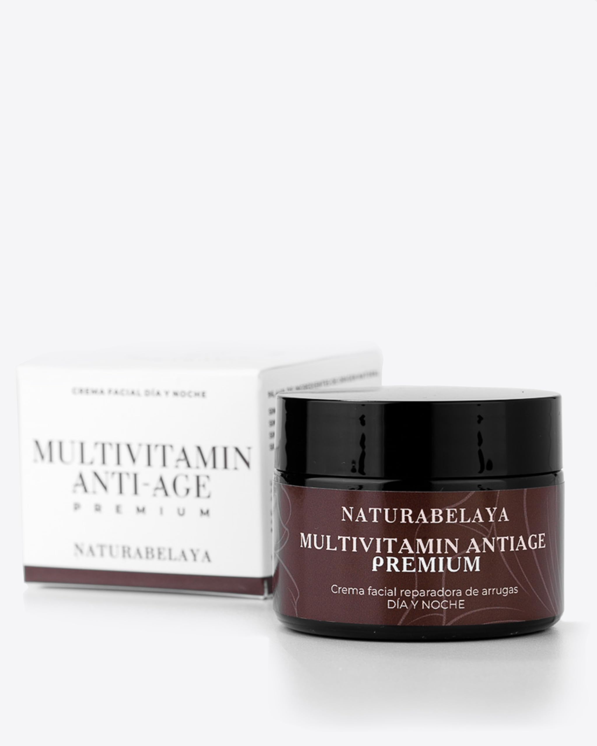 NATURABELAYA Crema Facial Hidratante Antiarrugas Multivitamin Premium, con Hexapéptidos y Vitaminas C, E y A, Reafirmante Día y Noche para Piel Seca y Sensible, Reduce Líneas de Expresión, 50ml