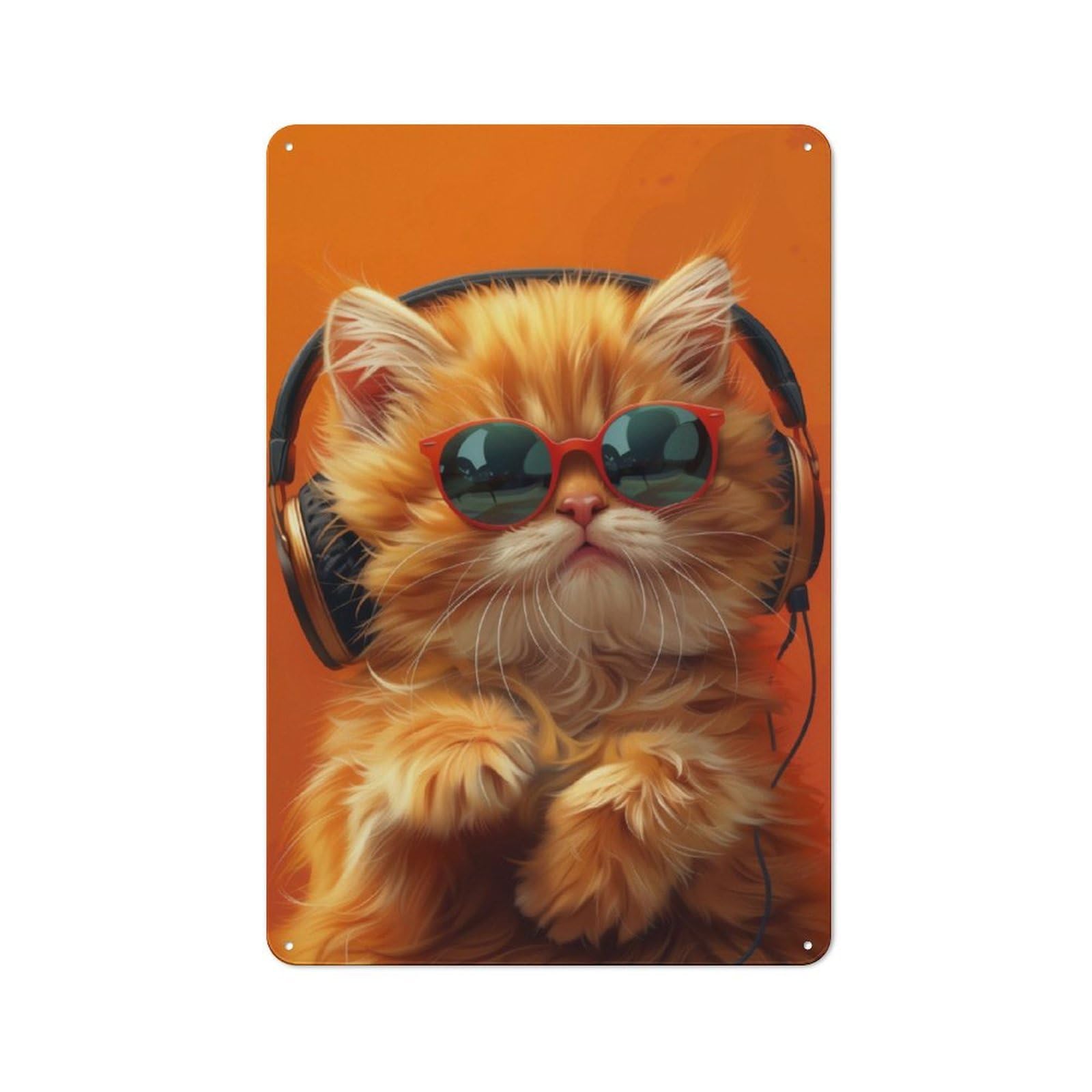 Junmoney Dj Whiskers Vintage Tin Sign 30X20cm With For Kitchen Or Home Bar, For Metal Sign Collectors, For Kitchen And Home Bar Decor