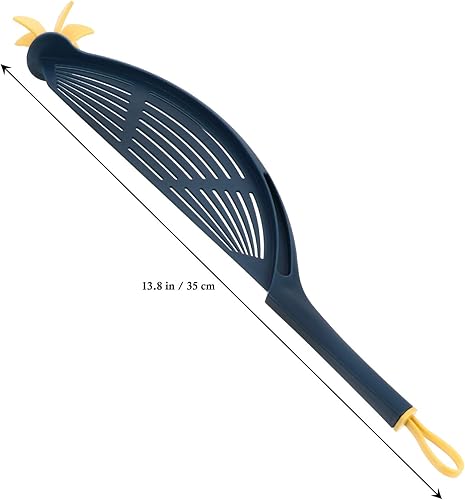 Miniatura 3 de Hemoton Escurridor de ollas con asa, colador lateral de plástico para ollas, escurridores para fideos, frutas, verduras y más (color al azar)