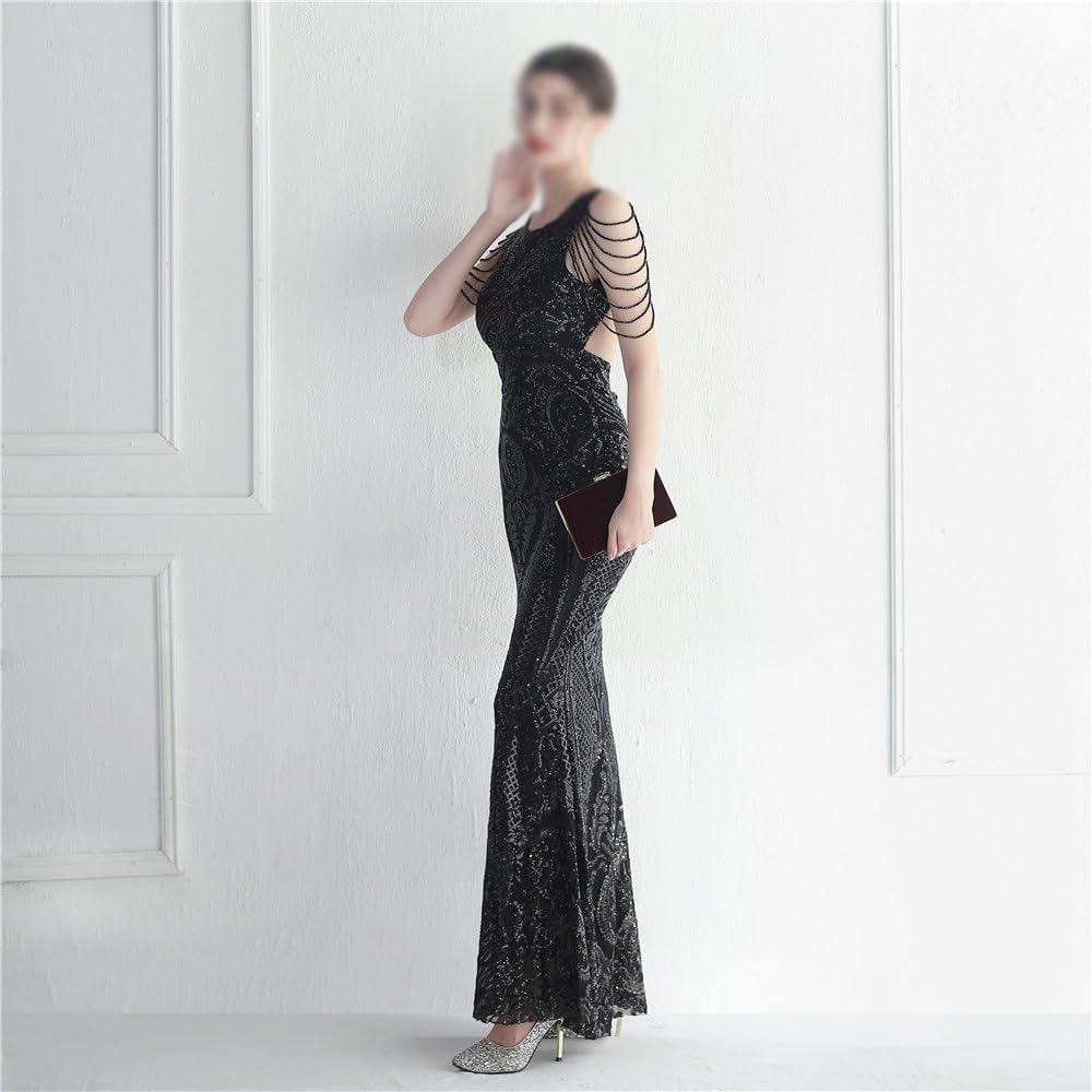 Amazon.com: YMGSCC Sequin Long Plus Size Women's Performance Dress, Banquet Evening  Dress(4X-Large) : Clothing, Shoes & Jewelry