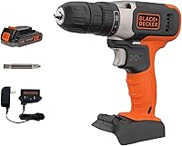 BLACK+DECKER 20V MAX Cordless Drill/Driver Kit BCD702C1 with Battery, Charger & Double-Sided Bit