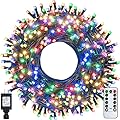 Ollny Christmas Lights 400LED 132FT, Plug-in Outside Tree Lights with Timer and 8 Modes, Remote Control Waterproof Dimmable Outdoor String Lights for House Yard Patio Xmas Decorations (Multicolored)