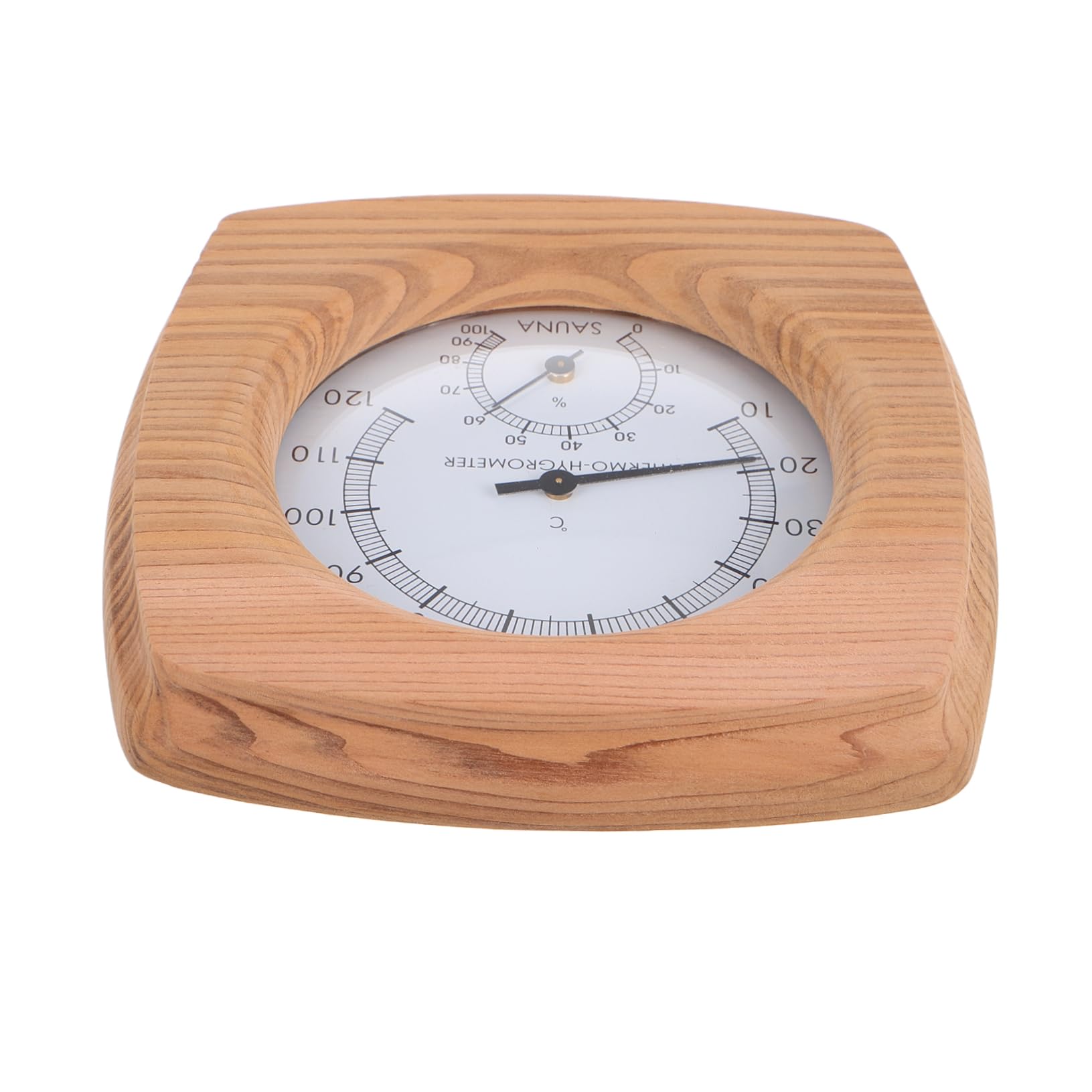 Hohopeti Sauna Thermometer Hygrometer aus Holz Präzises Messwerkzeug für Temperatur und Luftfeuchtigkeit Sauna und Bad Robuste Konstruktion Vielseitig Einsetzbar für Entspannende