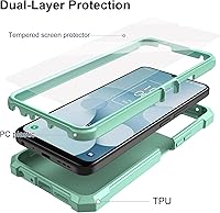 Vista 3 de Ailiber Funda para teléfono Jitterbug Smart 4/TCL 40T/TCL 505 T509A/TCL 40 XL, con protector de pantalla, protección de doble capa, parachoques