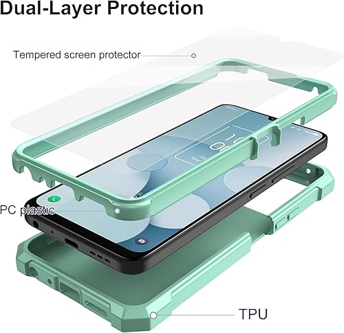 Miniatura 3 de Ailiber Funda para teléfono Jitterbug Smart 4TCL 40TTCL 505 T509ATCL 40 XL, con protector de pantalla, protección de doble capa, parachoques de TPU