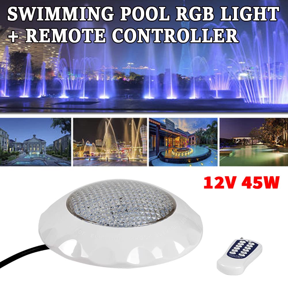 Poolbeleuchtung 460LEDs Unterwasserlampe Schwimmbad Beleuchtung IP68 Poollicht Mit Fernbedienung für Garten Teich Schwimmbad Aquarium Brunnen Party Fest Dekoration