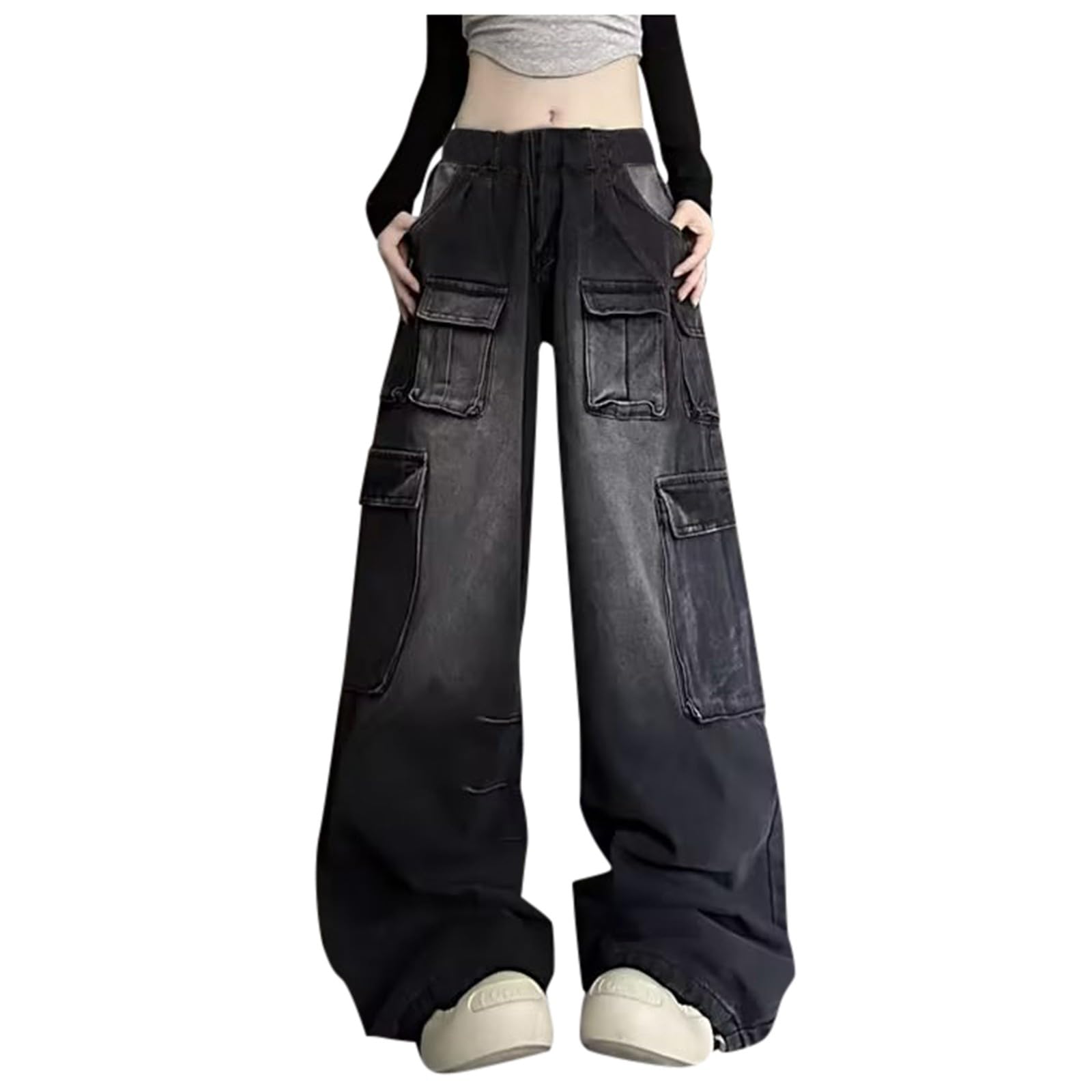 Vaqueros Anchos Mujer Jeans Pantalón Primavera Ropa Tallas Grandes Baggy Pantalon Vaquero Pantalones Ligero Tejanos Casual Invierno Elasticos Rectos