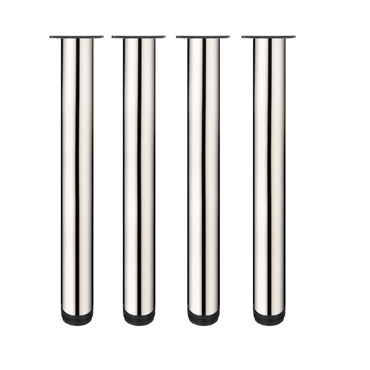 Drenky 4 Pieds Réglables 400 mm De Hauteur Épaissir Les Pieds d'armoire Pieds de Table Pieds de Meubles, Acier Inoxydable brossé, Hauteur réglable 0-15 mm Venez avec des vis en Acier Inoxydable