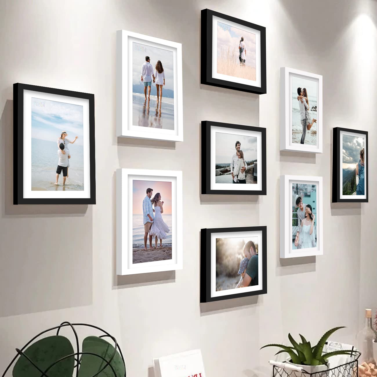 READY 2 DECOR Photo Frame Set of 9 Picture Frames for Wall Hanging (6x8