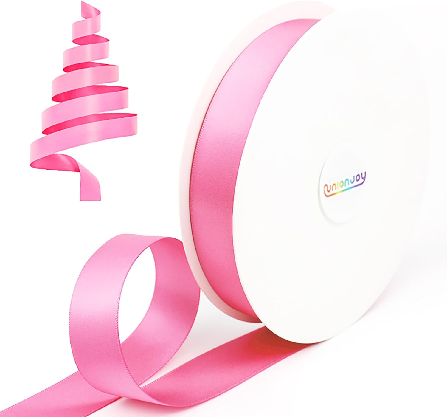Amazon.com: UnionJoy Hot Pink Double Face Satin Ribbon for Gift ...