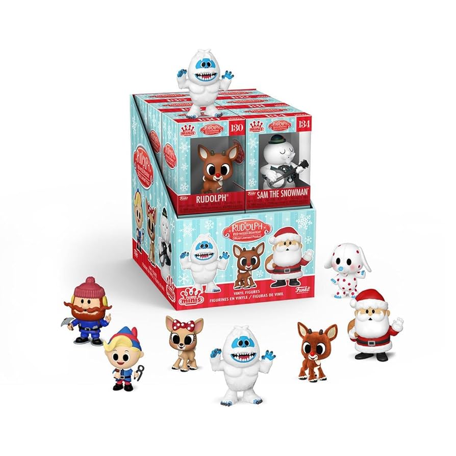 Funko Pop! Minis: Holiday - Rudolph The Red-Nosed Reindeer, Display Case of 12 Vinyl Figures