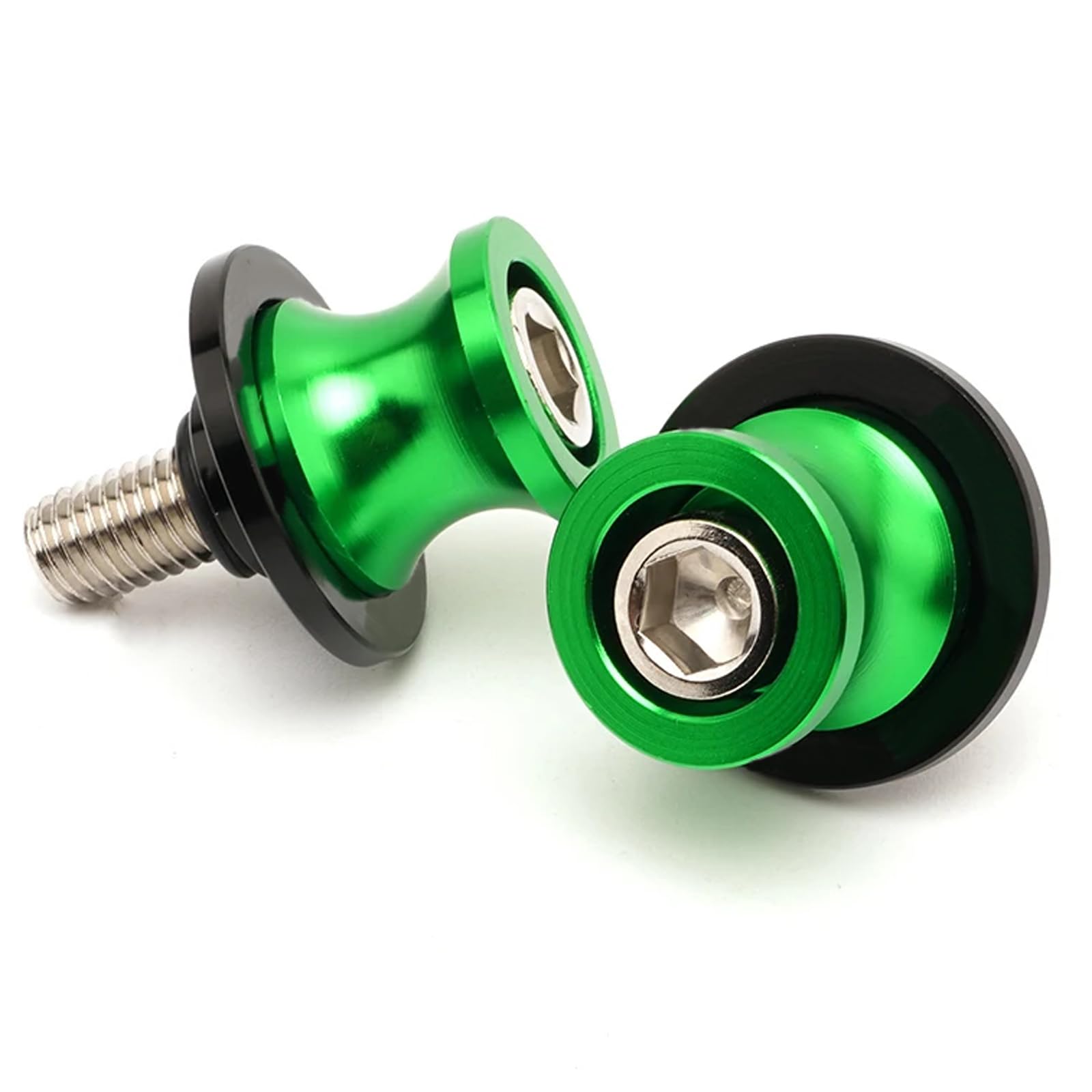Universal M10 *1.25 Nottolini Cavalletto Moto Accessori per KA&WA-SA*KI Ninja 250R/650R ZX6R/9R/10R/12R/14 Z1000 ZRX1100 FZR 1000/600R/400 Duke 125/200/390 RC 125/200/390 (Verde)
