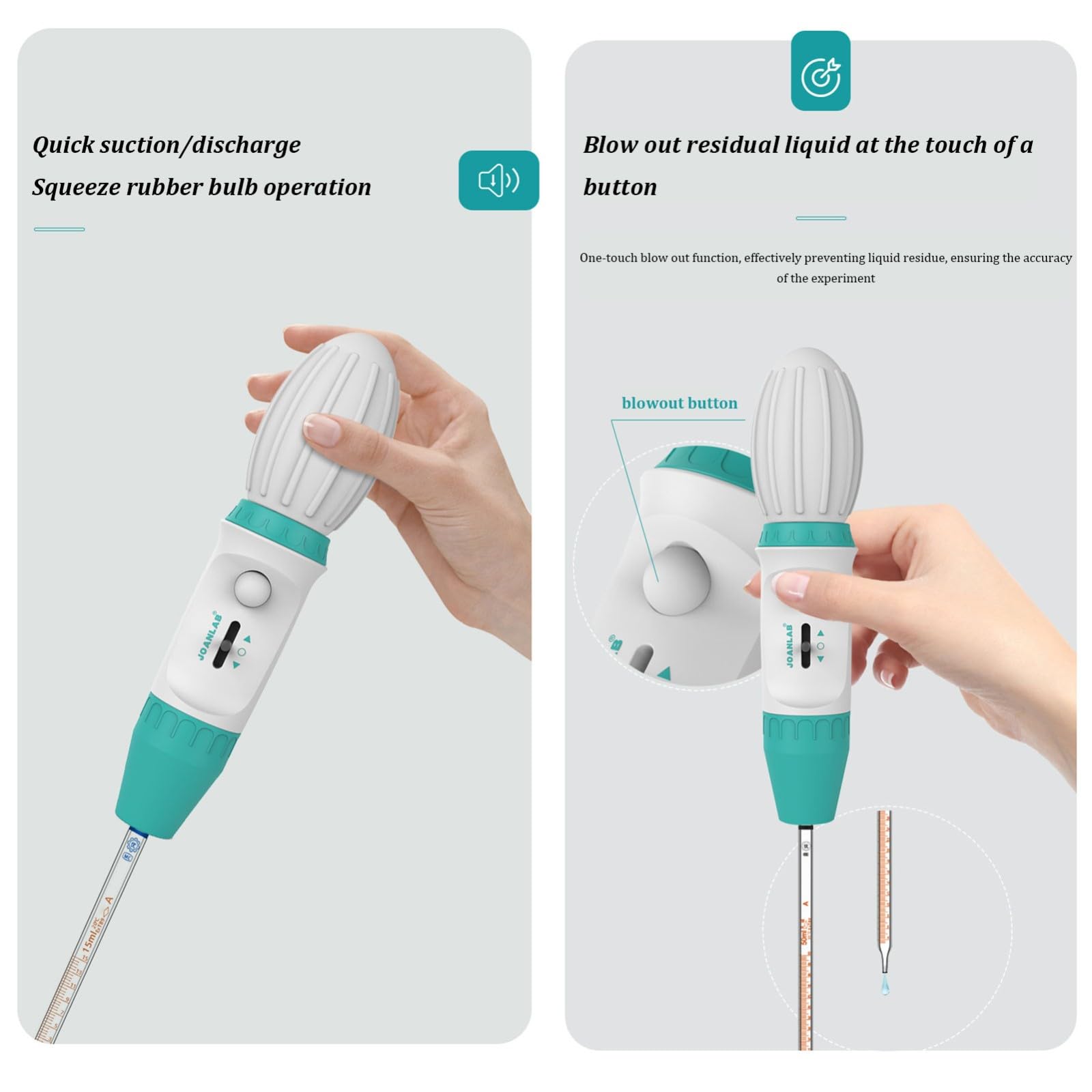 3 unidades de pipetas serológicas manuales para volúmenes de 0,1 a 100 ml, herramienta esencial de laboratorio.