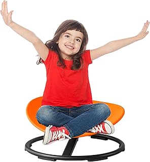 Autism Kids Spinning Chair Spin Sensory Toy, Training Body Coordination, Sensory Chairs for Kids with Autism, Autism Sensory Products Relieving Kids Car Sickness,Orange