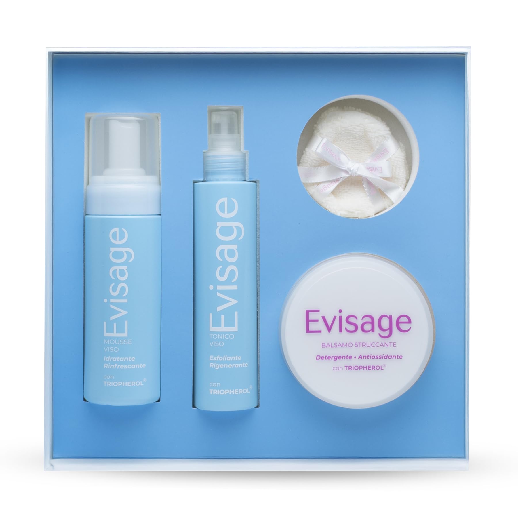 Cleansing Collection Kit Detersione Viso - Skincare Routine Essentials con Balsamo Struccante 100ml + Mousse Detergente 150ml + Tonico Esfoliante 150ml