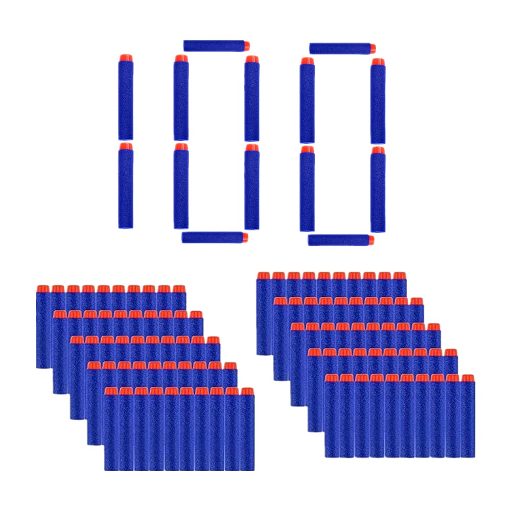 Locisne 100pcs 7.2cm Refill Darts Soft EVA Foam Bullet Ammo Pack for N-Strike Elite Series– Blue (EVA bullet 100)