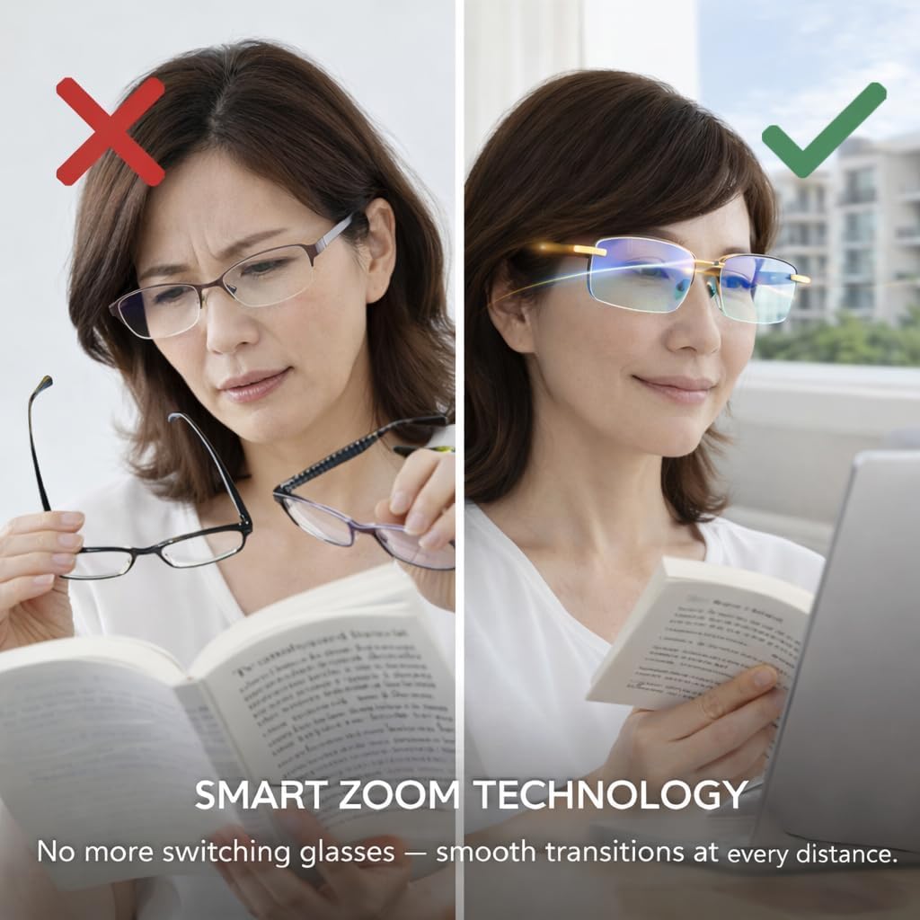 2026 Upgraded Vision Pro Eye Glasses Self Adjusting for Women/Men