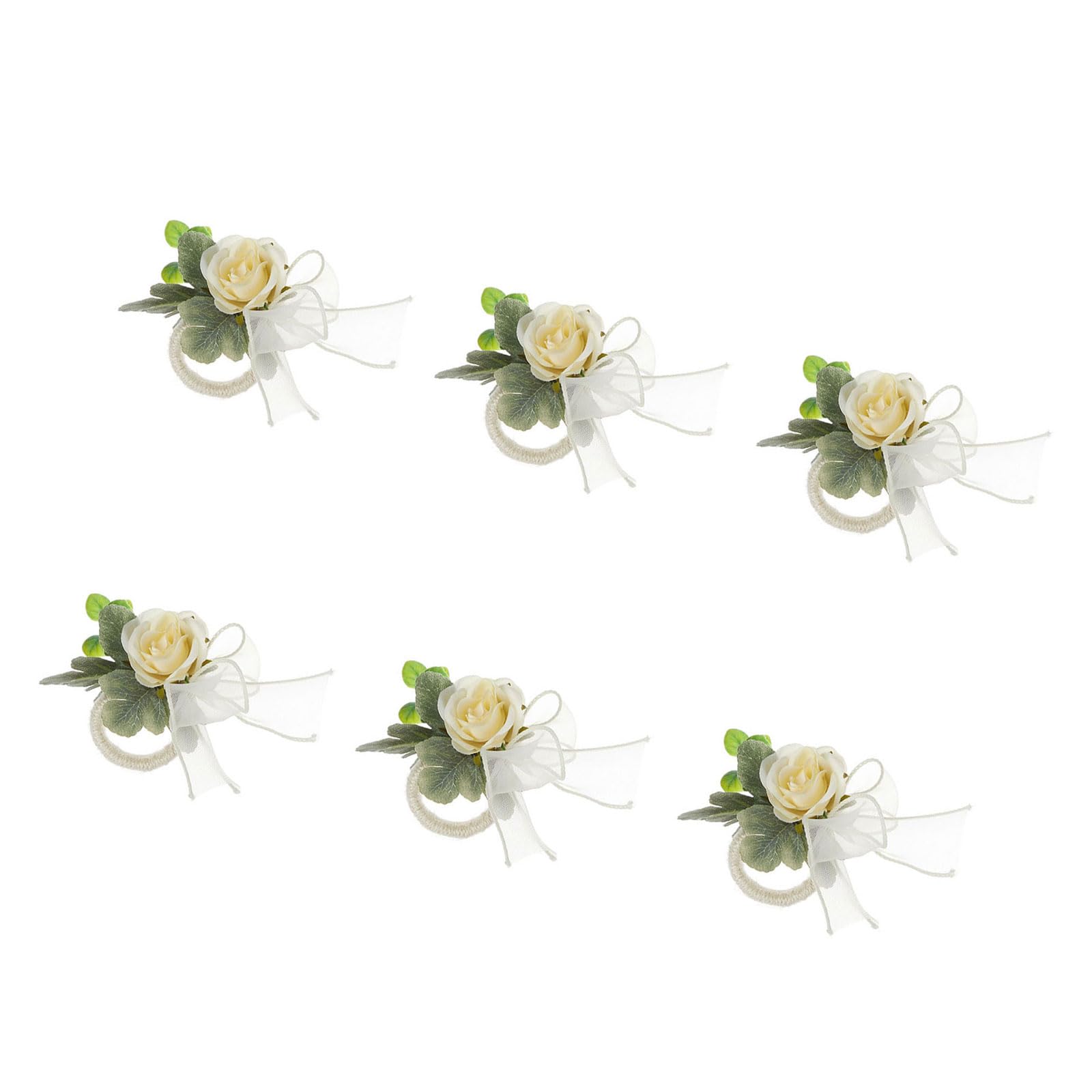 NEWFT 6Pcs Unique Flower Napkin Holders Table Rings Flower Theme Napkin Holders for Creating Enchanting Dining Ambiances